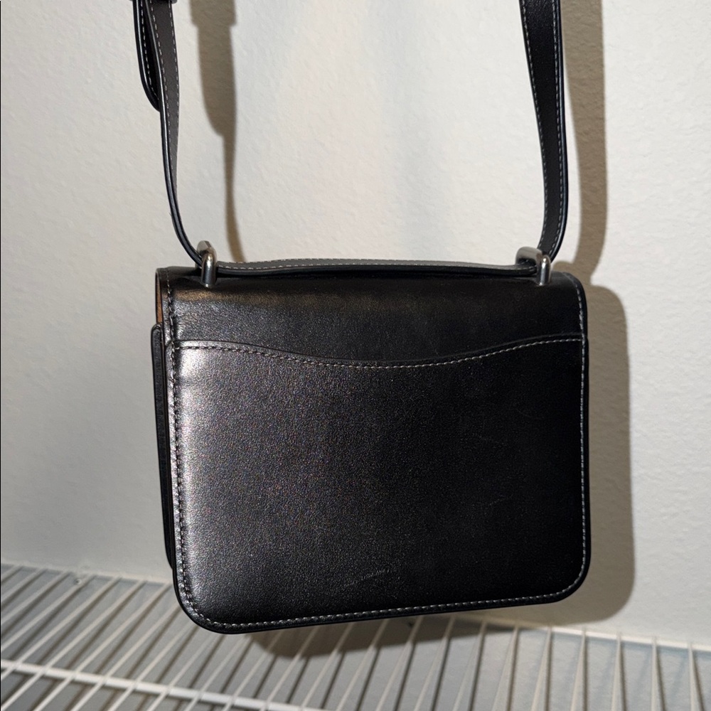 Coach Black Crossbody Bag with Silver Accents - Picture 3 of 5